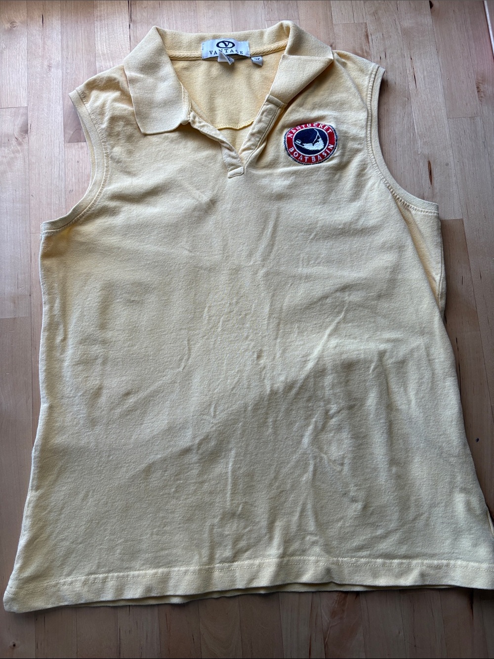 EUC! Nantucket Pale Yellow Sleeveless Polo